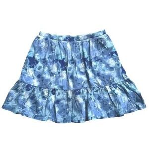 Lands' End Galaxy Print Skirt‎ Tiered Ruffle Hem Girls XL